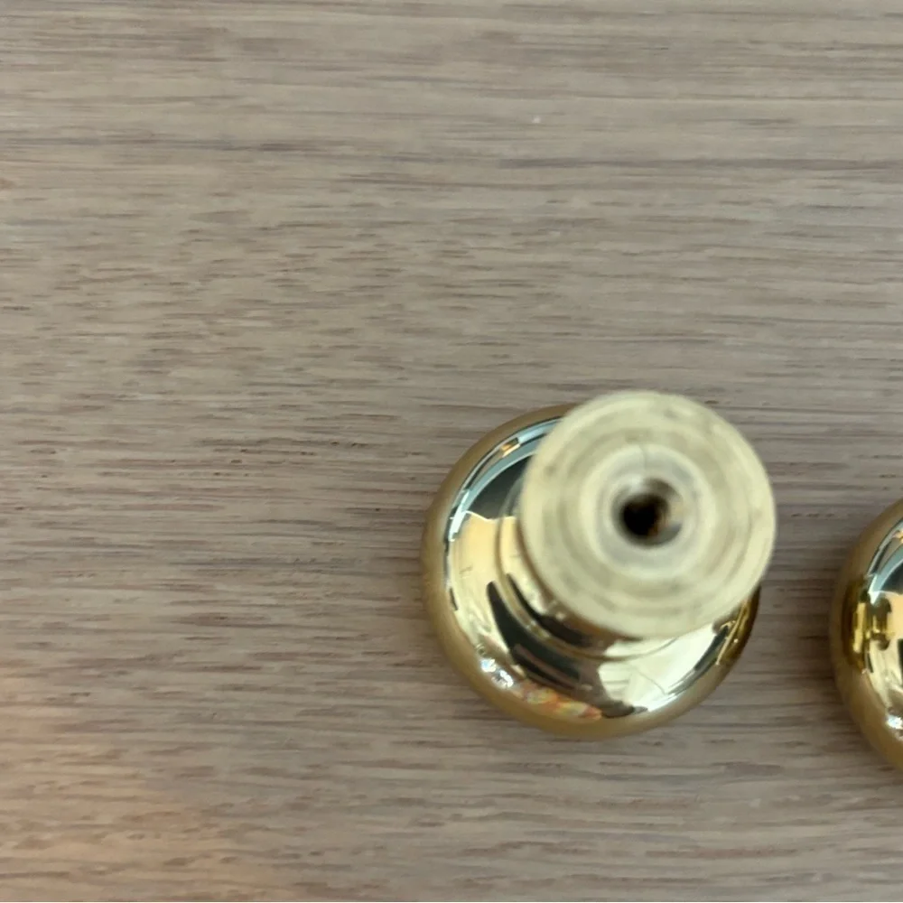 Set of‎ 2 cabinet door knobs Solid brass. New